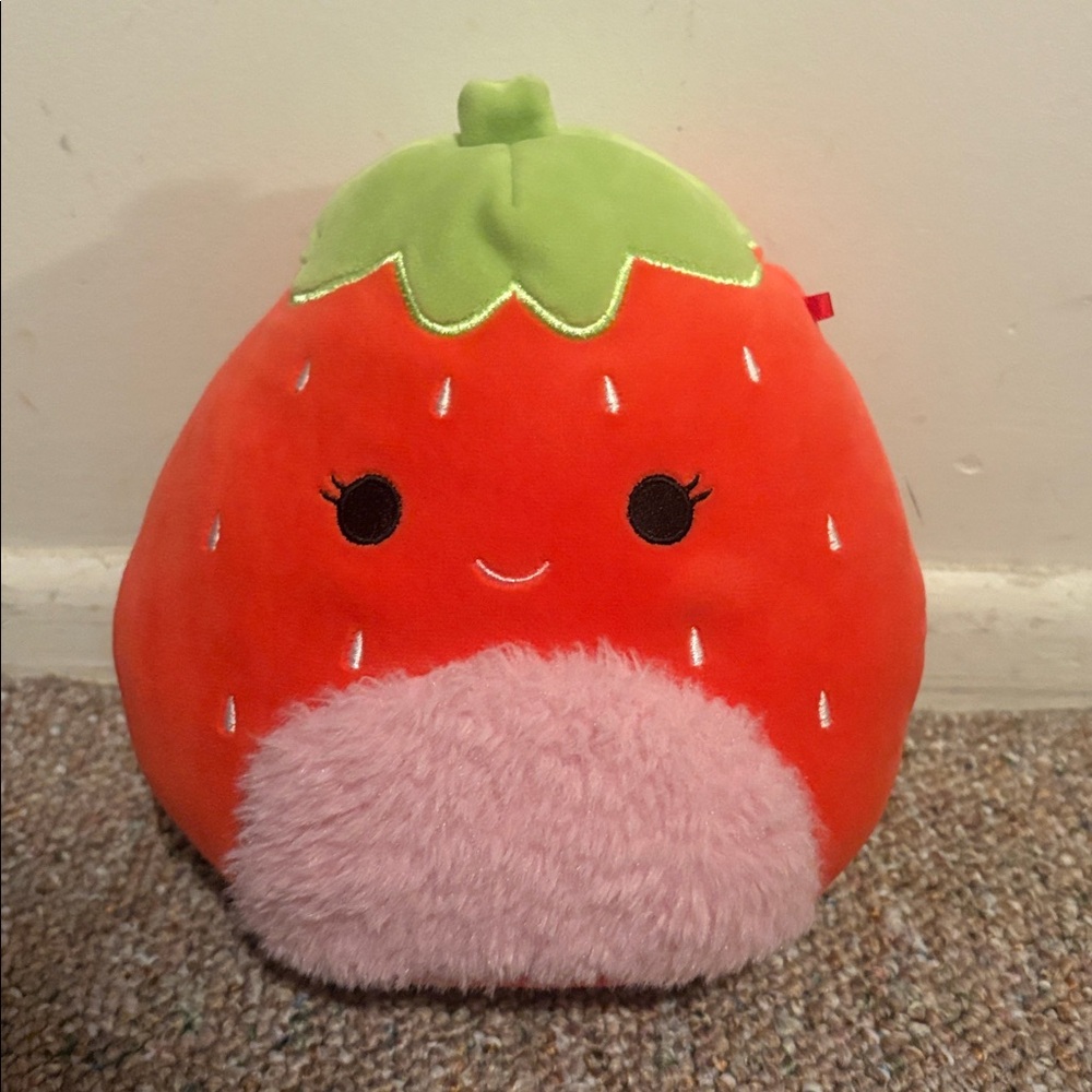 Squishmallows Red and White Strawberry Plush